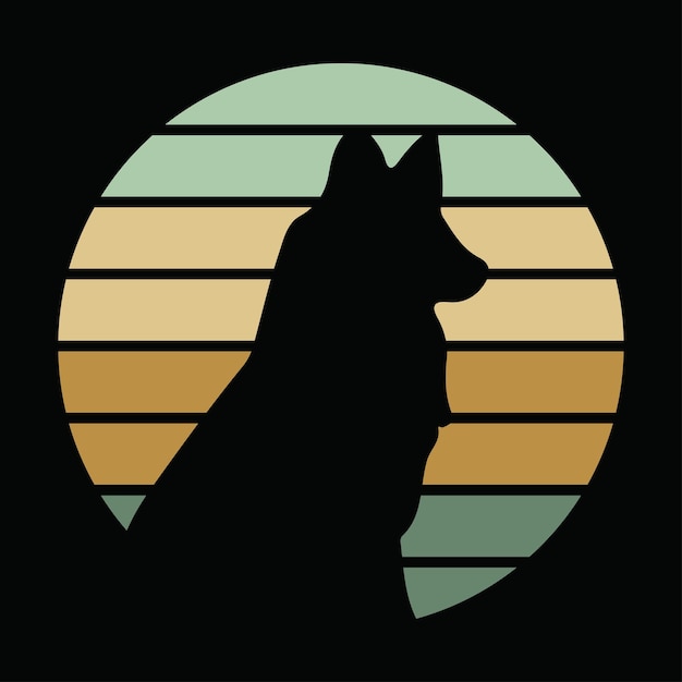 vintage retro graphic for border collie dog tshirt lover