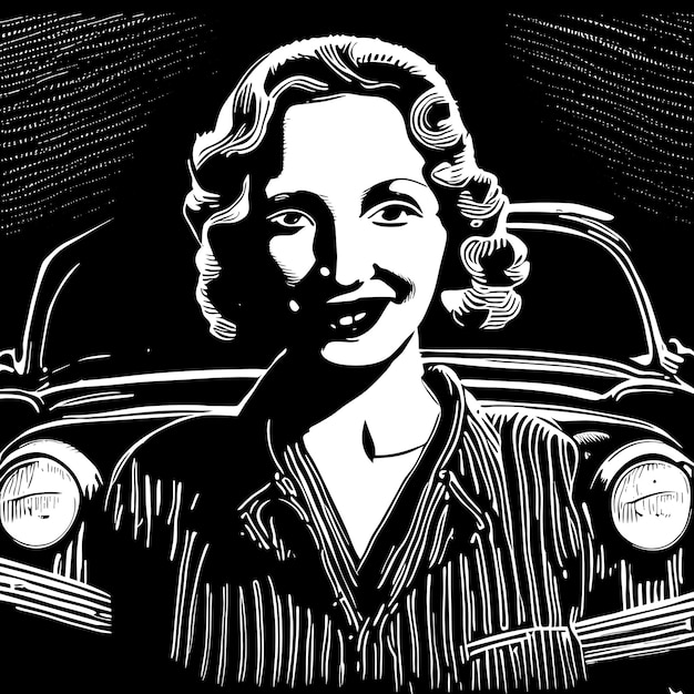 Vector vintage retro halftone oude fotostijl