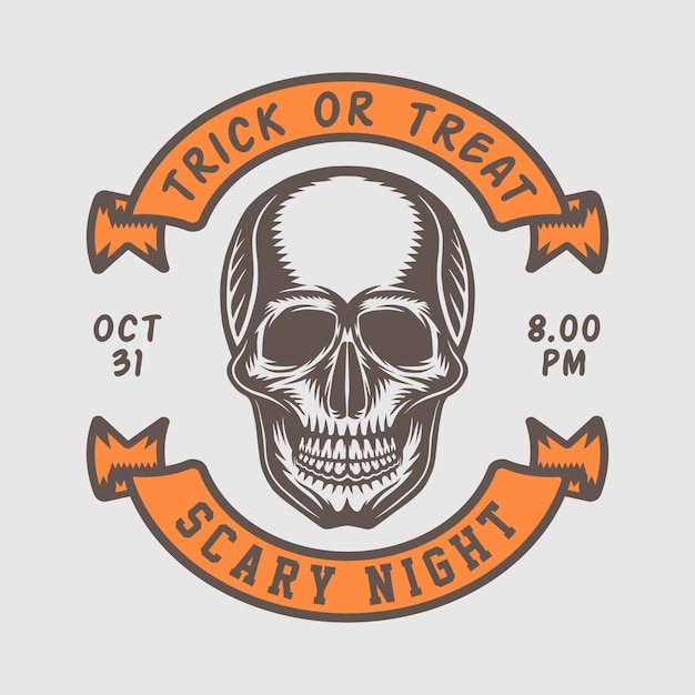 Vintage retro halloween-logo