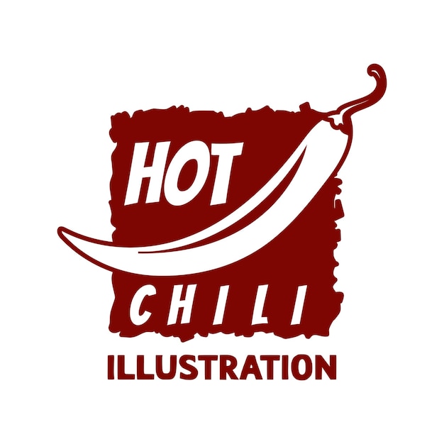 Vintage Retro Hot Spicy Red Chili Illustration