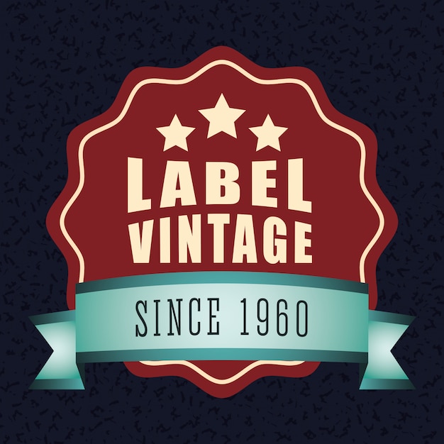 Vector vintage and retro label design.