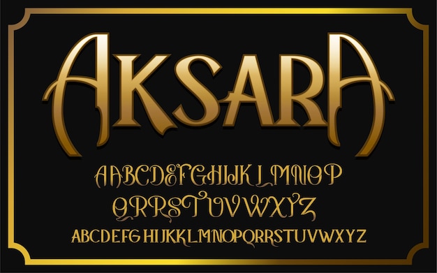 Vintage retro lettertype typografie alfabet