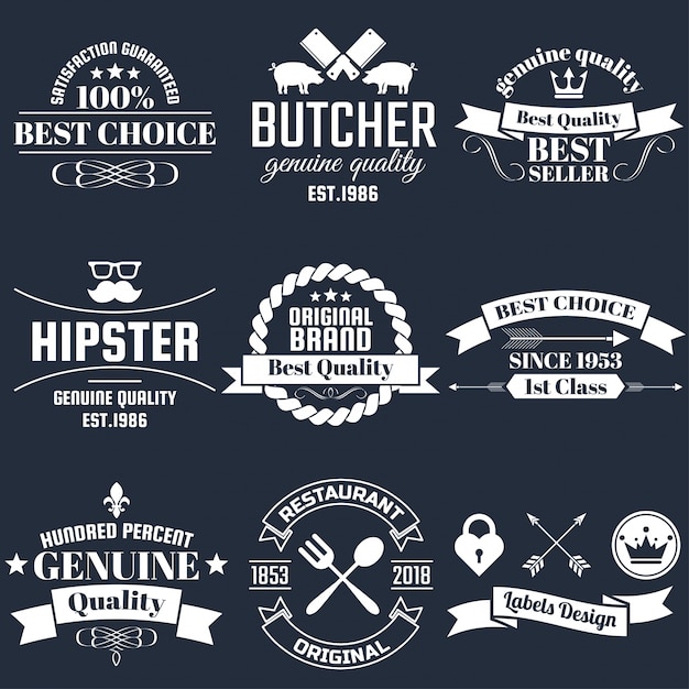 Vector vintage retro logo for banner