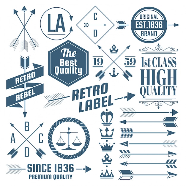 Vector vintage retro logo for banner