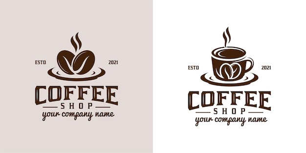 Vintage retro logos and classic Coffee shop