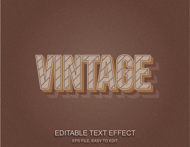 Vintage retro style text effect