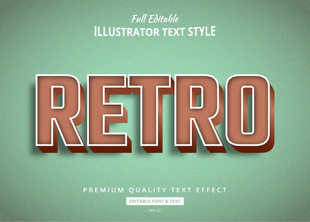 Vector vintage retro teksteffect