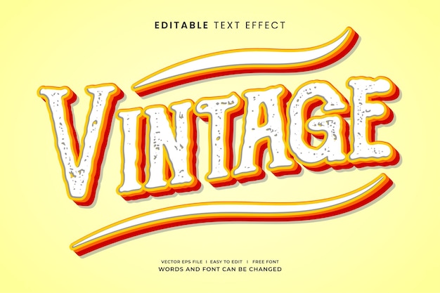 Vintage retro text effect - Editable Text Effect