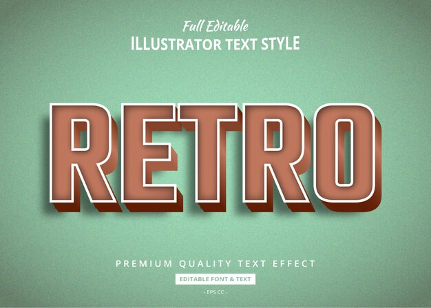 Vintage Retro Text  Effect