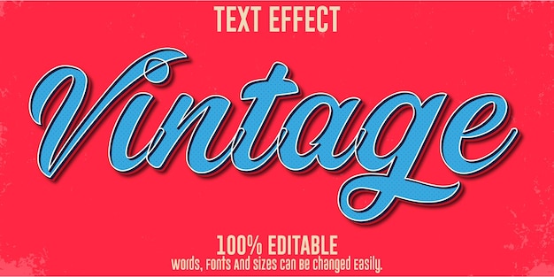 Vintage retro text effect