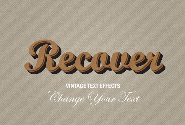 Vintage and Retro Text Style