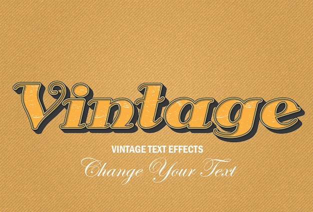 Vintage and retro text style