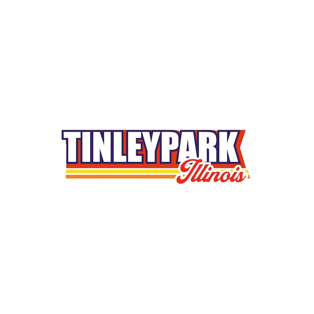 Vintage Retro Tinley park, Illinois City Names Design