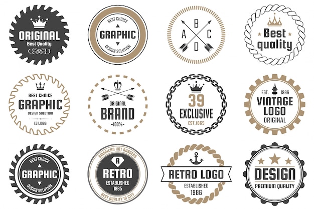 Vintage Retro Vector Logo для баннера