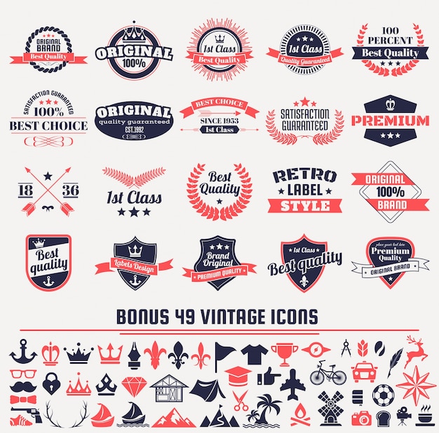 Vintage Retro Vector Logo для баннера