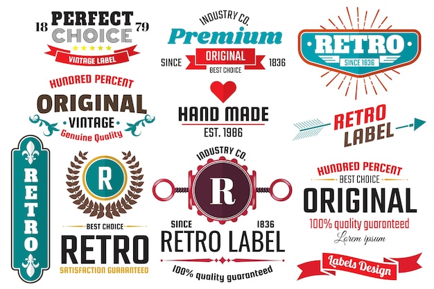 Vector vintage retro vector logo for banner