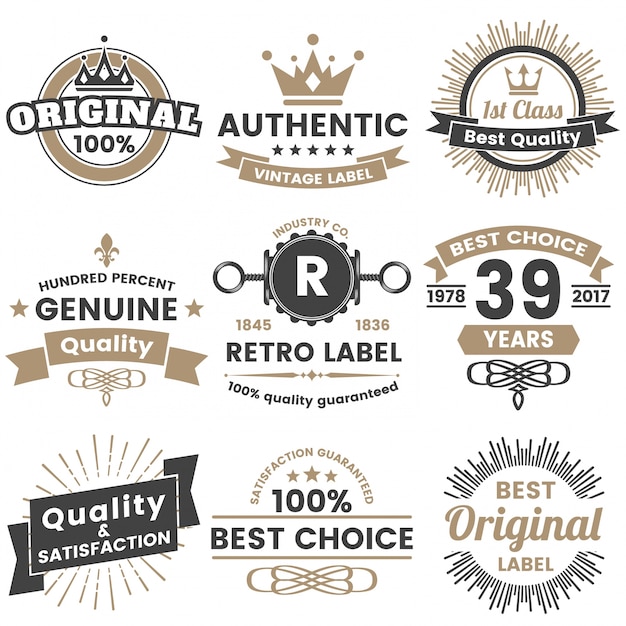 Vintage Retro Vector Logo for banner