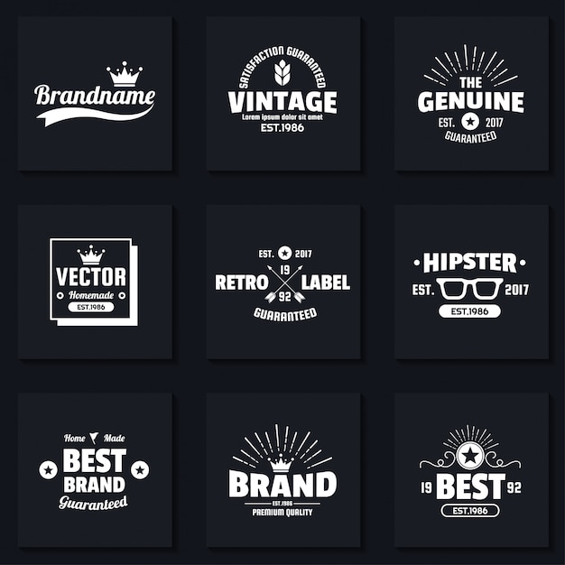 Vector vintage retro vector logo for banner