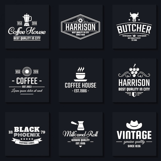 Vintage Retro Vector Logo for banner