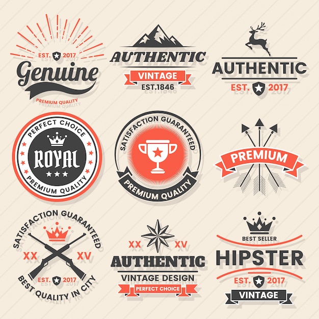 Vector vintage retro vector logo for banner