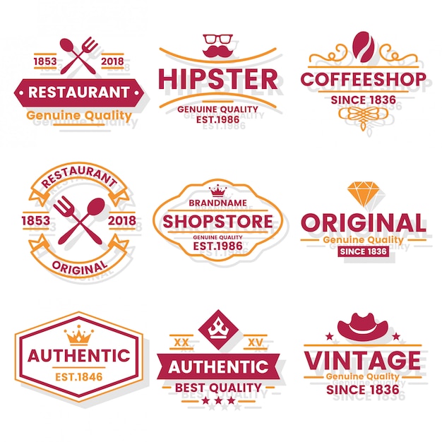 Vintage Retro Vector Logo для баннера