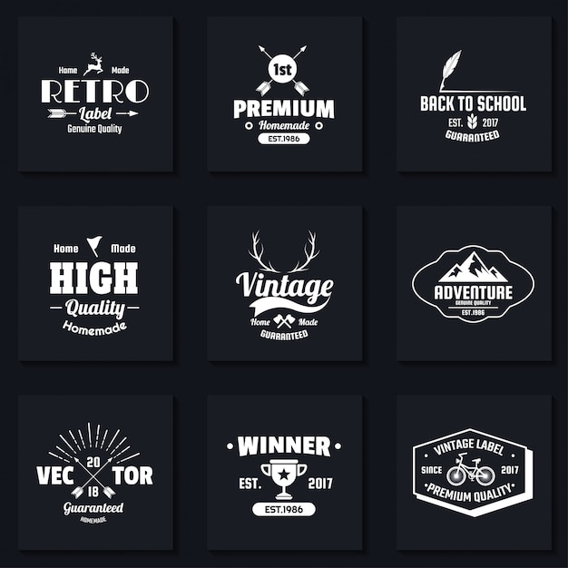 Vintage Retro Vector Logo для баннера