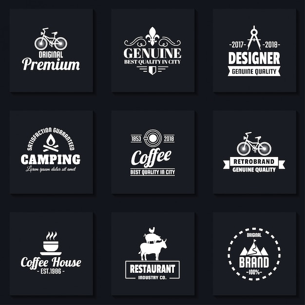 Vintage Retro Vector Logo для баннера