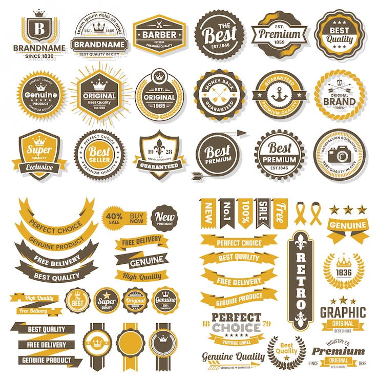 Вектор vintage retro vector logo для баннера