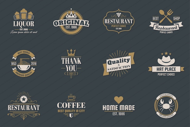 Vintage Retro Vector Logo for banner