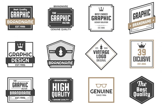 Vector vintage retro vector logo voor banner