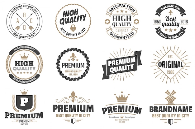 Vintage Retro Vector Logo voor banner