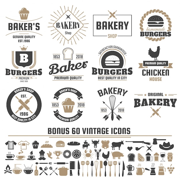 Vintage Retro Vector Logo voor banner