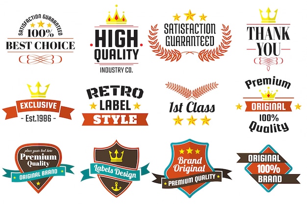 Vintage retro vector logo voor banner