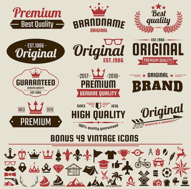 Vintage Retro Vector Logo voor banner