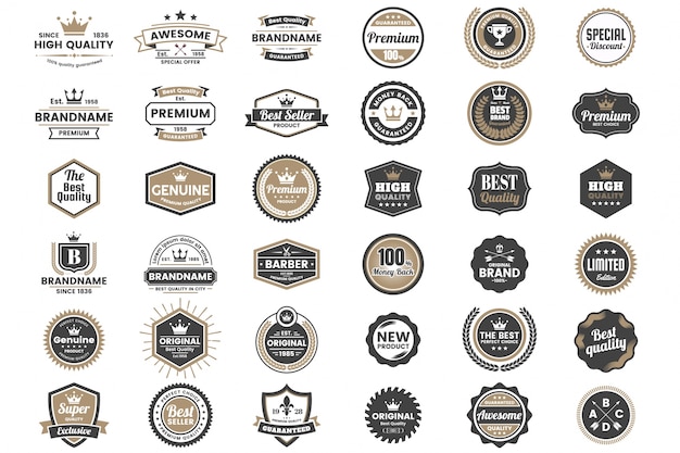 Vector vintage retro vector logo voor banner