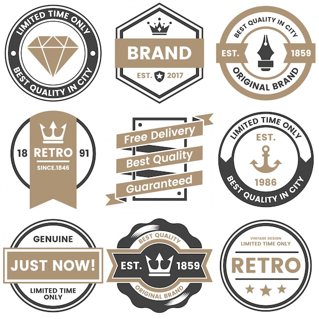 Vintage retro vector logo voor banner