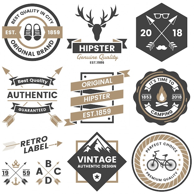 Vintage retro vector logo voor banner