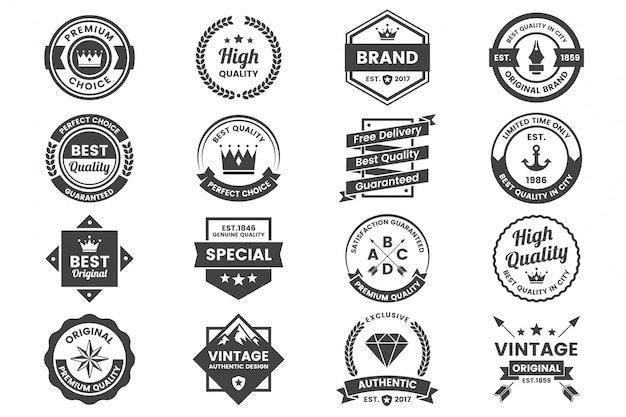 Vintage retro vector logo voor banner