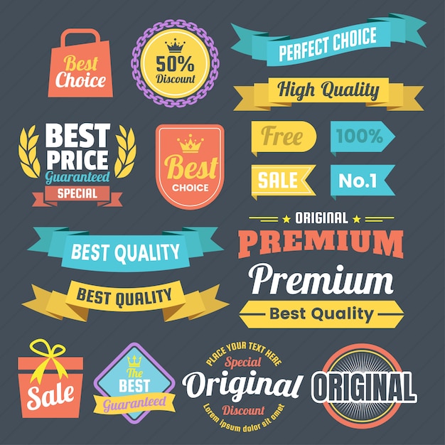 Vector vintage retro vector logo voor banner