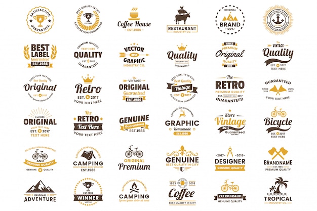 Vintage Retro Vector Logo voor banner