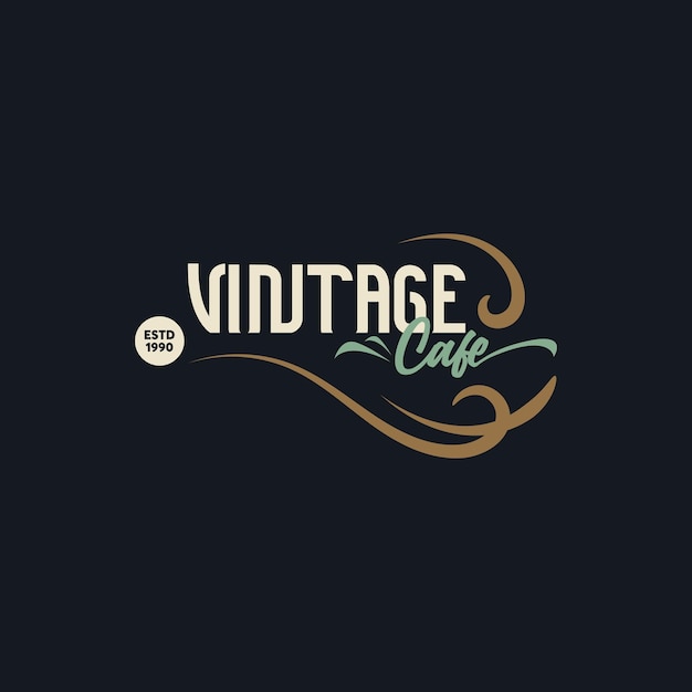 Vector vintage retro vintage insignia label badge or sticker isolated on black background