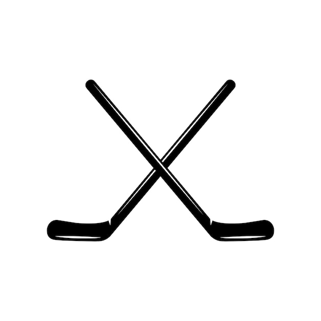 Hockey Club Logo Crossed Sticks Goalie Stock Vector (Royalty Free