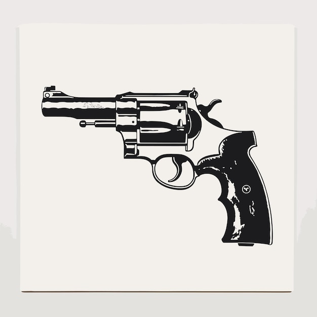 Vector vintage revolver pistool illustratie