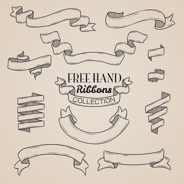 Premium Vector  Vintage ribbon collection