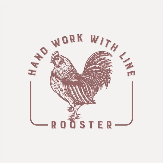 Vector vintage rooster