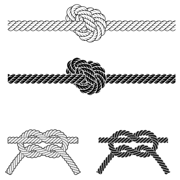 Vintage rope border frame in vector