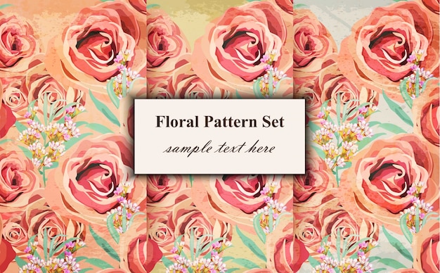 vintage rose floral pattern background