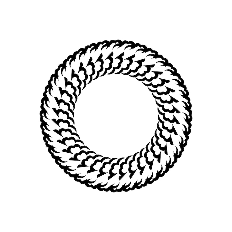 Vector vintage round ornament for design isolated on a white background vector illustration