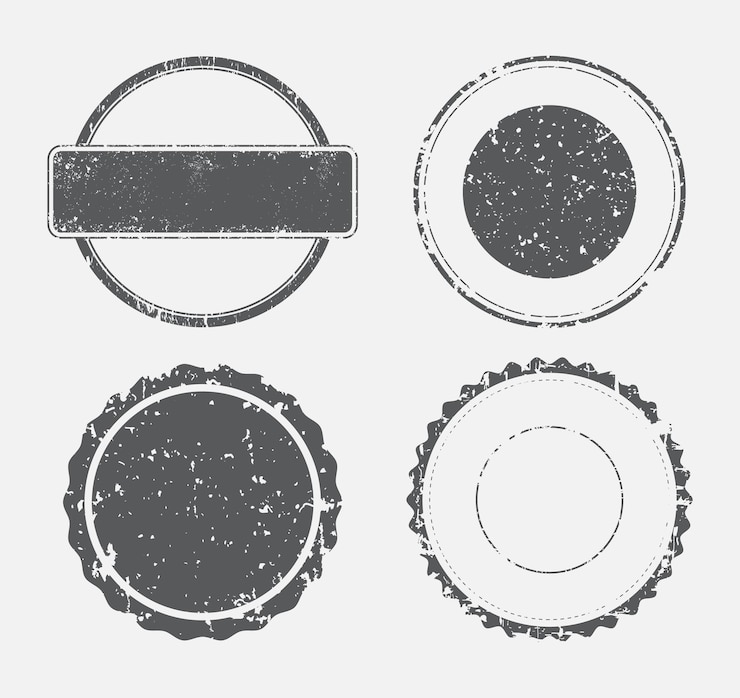 Vector vintage rubber stamps.