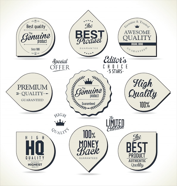 Vintage sale labels